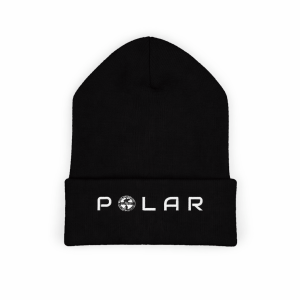 Classic Cuffed Beanie (Embroidery) Black with White Logo