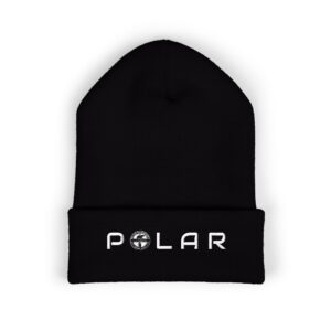 Classic Cuffed Beanie (Embroidery) Black with White Logo